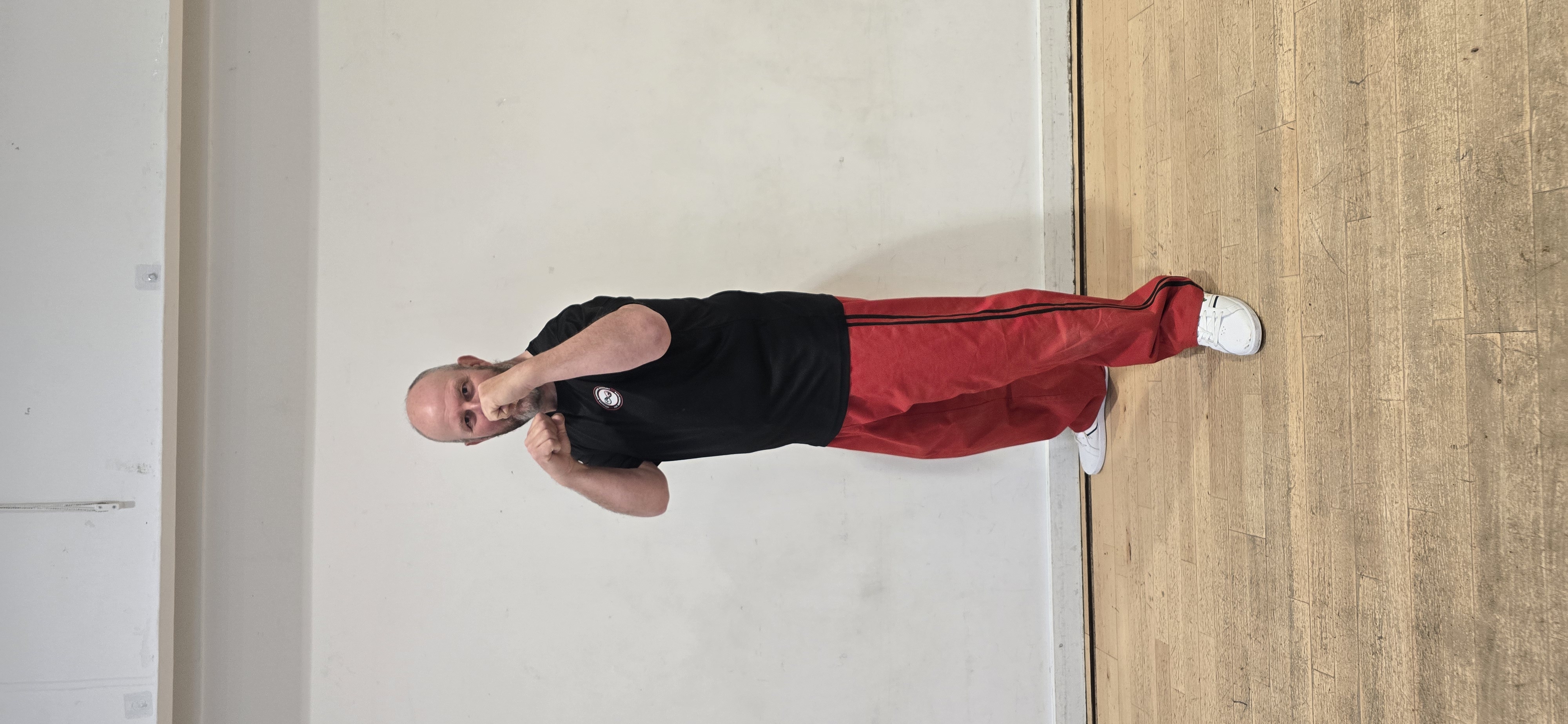Instructor demonstrating a guard stance