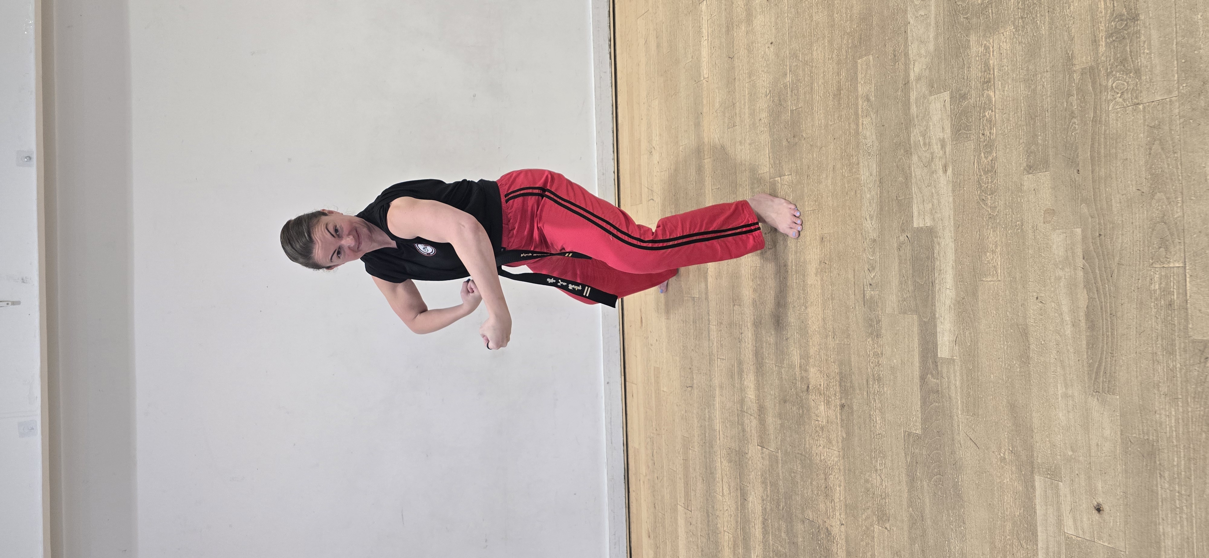 Instructor demonstrating a strike